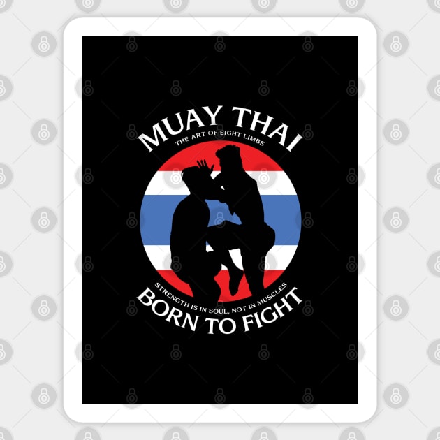 Muay Thai Kick Boxing Sticker by KewaleeTee